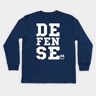 American Football Fan DEFENSE Football Fan Kids Long Sleeve T-Shirt